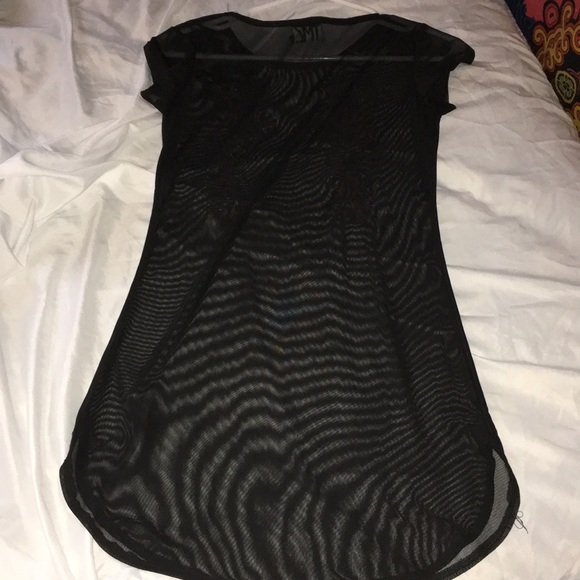Black mesh rose dress , size s - Picture 5 of 5